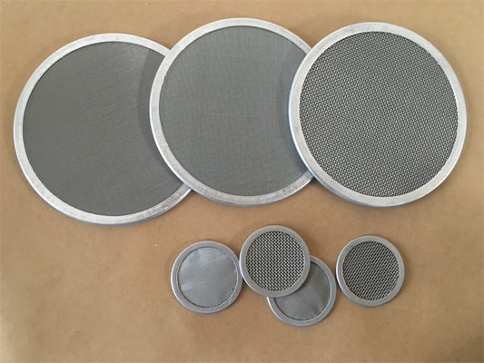 Aisi 316 Edged Wire Mesh Disc Plastic Extrusion 300 Mesh