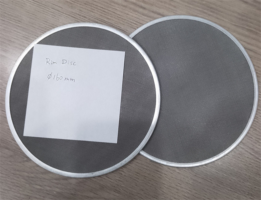 Rimmed Wire Mesh Filter Disc Stainless Steel Multi Layers Ss304