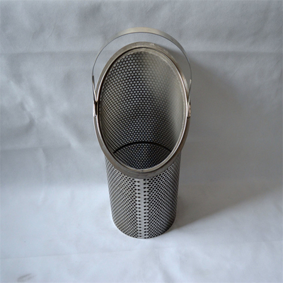 300 Micron Emulsion Basket Filter Element Stainless Steel Wire Mesh
