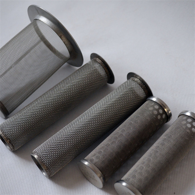 Metal Tightly Weaved Wire Mesh Tube Micron Grade Industry Screen