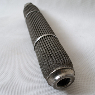 75 Micron Rating Pleated Wire Mesh Filter Ss 316 Fine